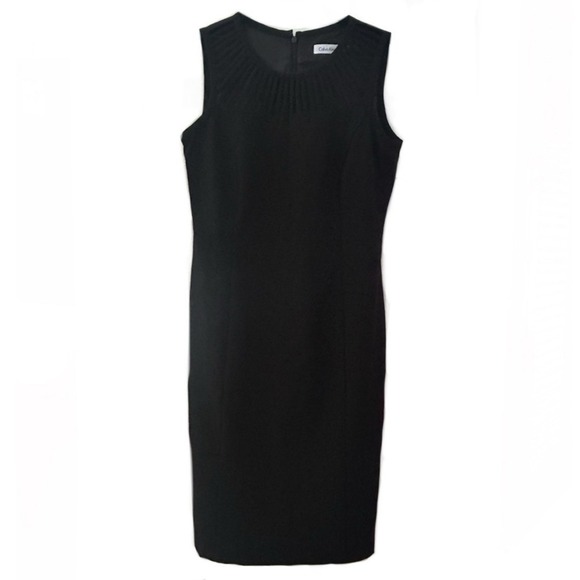 Calvin Klein Women's Black Sleeveless Cutouts Sheath Silhouette Cocktail Dress 4 - Picture 1 of 9